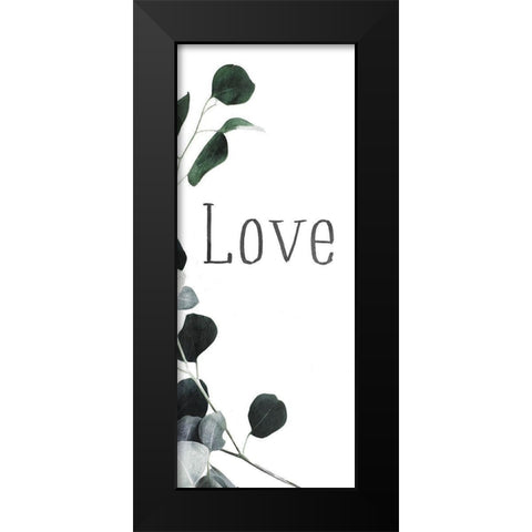 Love Again Black Modern Wood Framed Art Print by Villa, Mlli