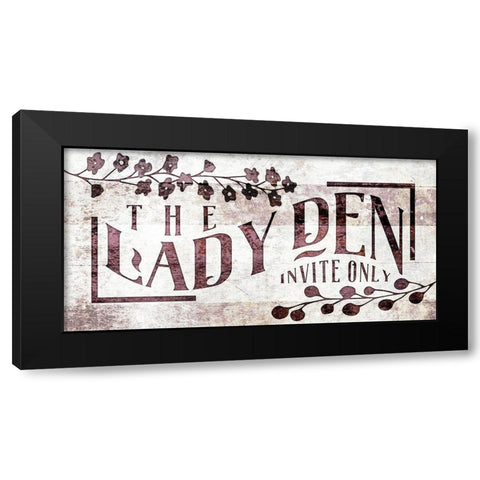 Lady Den Black Modern Wood Framed Art Print by Villa, Mlli