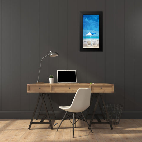 Look Out at the Coast Black Modern Wood Framed Art Print by Villa, Mlli