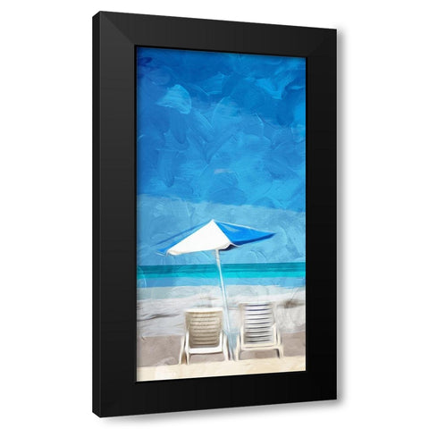 Look Out at the Coast Black Modern Wood Framed Art Print by Villa, Mlli