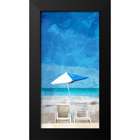 Look Out at the Coast Black Modern Wood Framed Art Print by Villa, Mlli