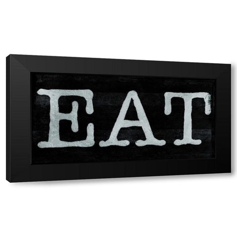 ReEat Black Modern Wood Framed Art Print by Villa, Milli