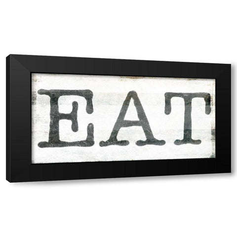 Eat Black Modern Wood Framed Art Print by Villa, Milli