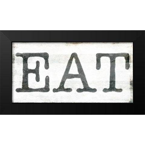 Eat Black Modern Wood Framed Art Print by Villa, Milli