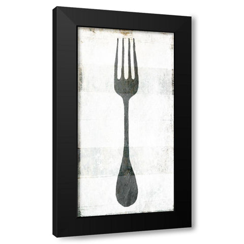 Fork Black Modern Wood Framed Art Print by Villa, Milli