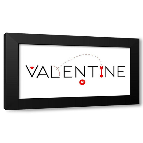 Valentine Black Modern Wood Framed Art Print with Double Matting by Villa, Milli