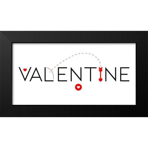 Valentine Black Modern Wood Framed Art Print by Villa, Milli