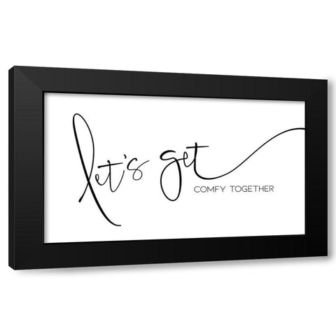 Comfy Together Black Modern Wood Framed Art Print with Double Matting by Villa, Milli