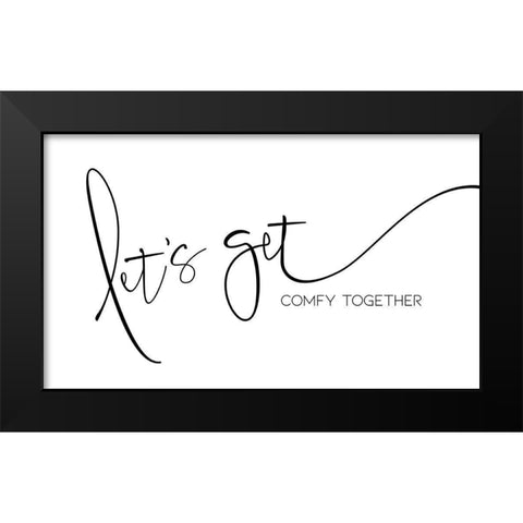Comfy Together Black Modern Wood Framed Art Print by Villa, Milli