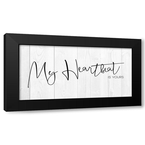 My Heartbeat 2 Black Modern Wood Framed Art Print by Villa, Milli