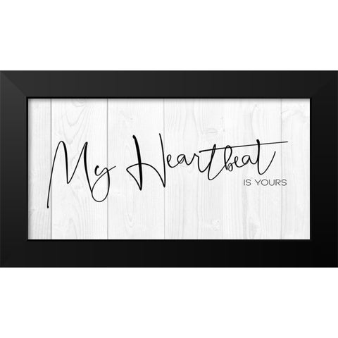 My Heartbeat 2 Black Modern Wood Framed Art Print by Villa, Milli