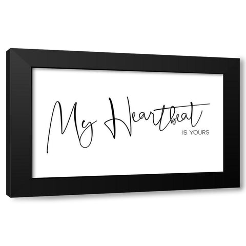 My Heartbeat Black Modern Wood Framed Art Print by Villa, Milli