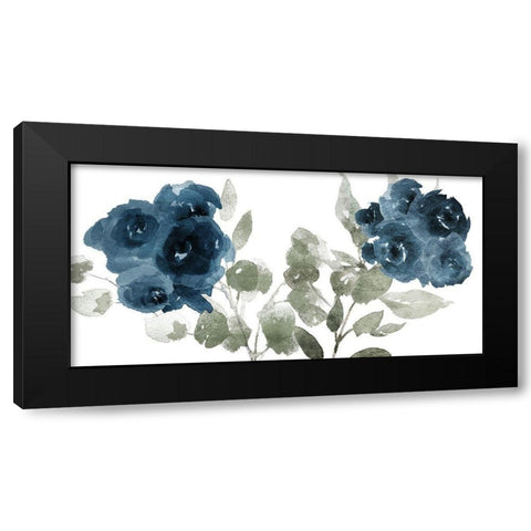 Bluequettes Black Modern Wood Framed Art Print by Villa, Milli