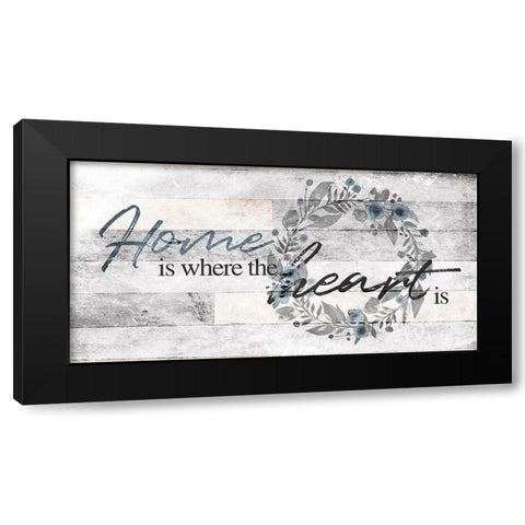 Home Heart Black Modern Wood Framed Art Print with Double Matting by Villa, Milli