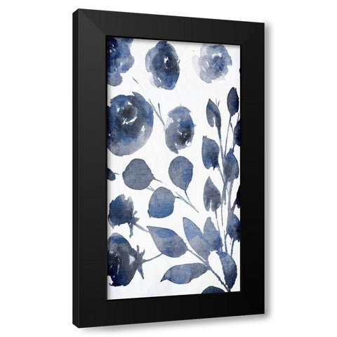 Florals In The Wind 2 Black Modern Wood Framed Art Print by Villa, Milli