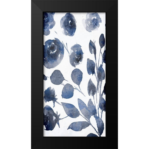Florals In The Wind 2 Black Modern Wood Framed Art Print by Villa, Milli