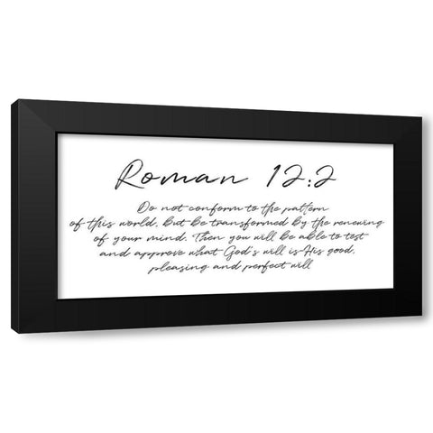 Script Roman Black Modern Wood Framed Art Print by Villa, Milli