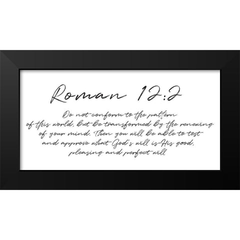 Script Roman Black Modern Wood Framed Art Print by Villa, Milli