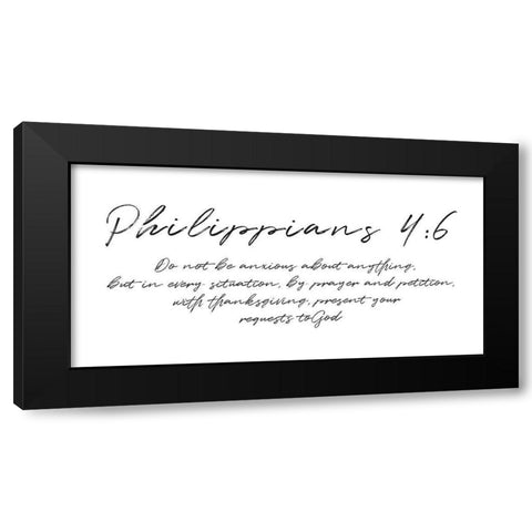 Script Philippians Black Modern Wood Framed Art Print with Double Matting by Villa, Milli