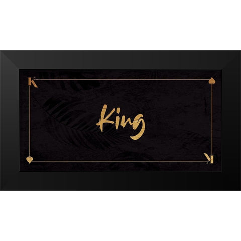 King Black Modern Wood Framed Art Print by Villa, Milli