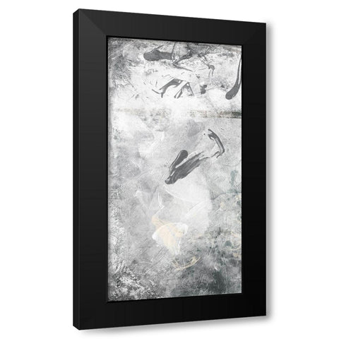 Slate Abstract Black Modern Wood Framed Art Print with Double Matting by Villa, Milli