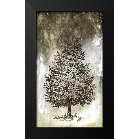 Tree In The Gloom 4 Black Modern Wood Framed Art Print by Villa, Milli