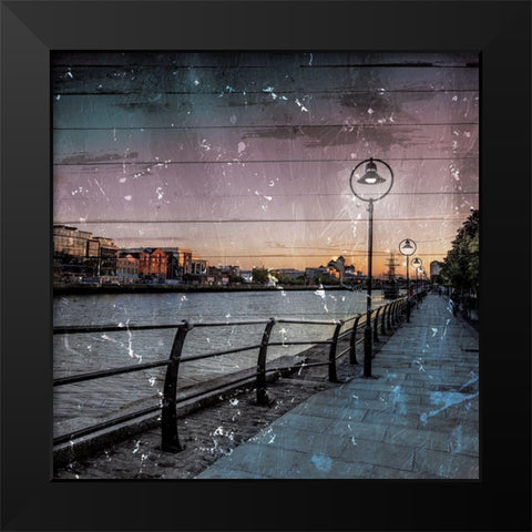 Out For A Walk Black Modern Wood Framed Art Print by Villa, Mlli