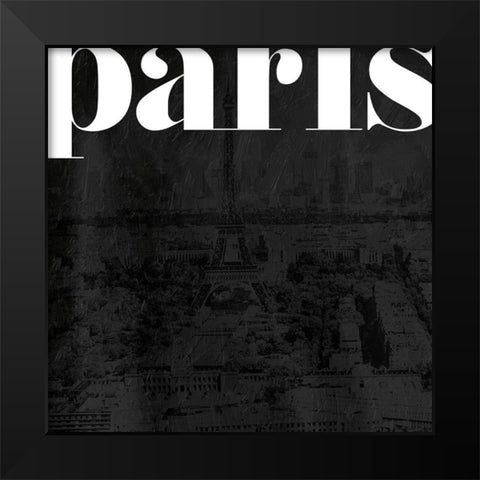 Black Paris Black Modern Wood Framed Art Print by Villa, Mlli