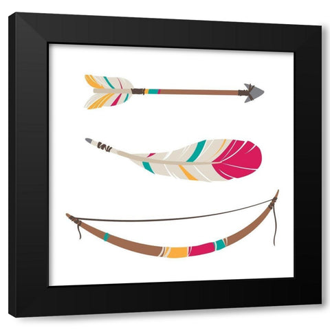 Magical Arrow Black Modern Wood Framed Art Print by Villa, Mlli
