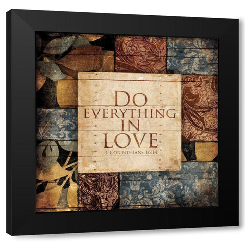 In Love Black Modern Wood Framed Art Print by Villa, Mlli