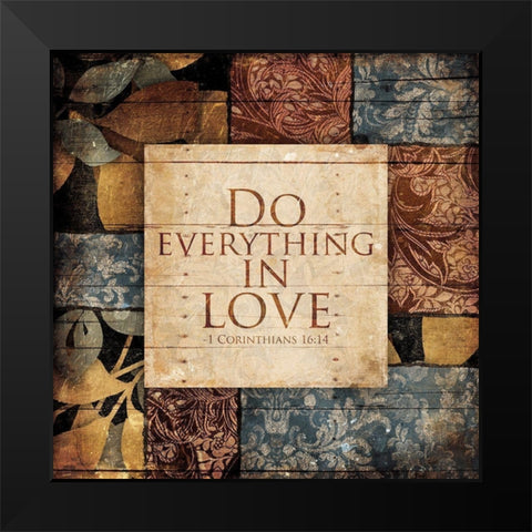 In Love Black Modern Wood Framed Art Print by Villa, Mlli