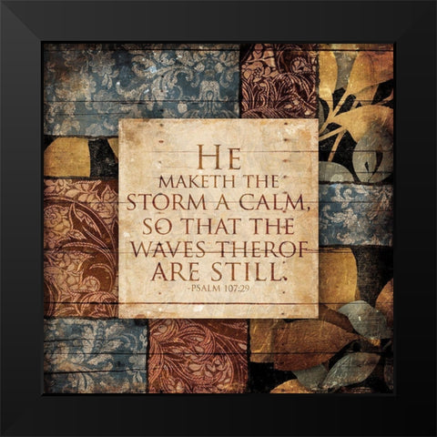 Calm Storm Black Modern Wood Framed Art Print by Villa, Mlli
