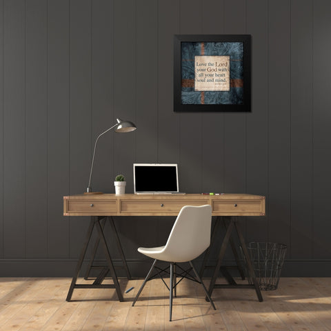 Lord God Black Modern Wood Framed Art Print by Villa, Mlli
