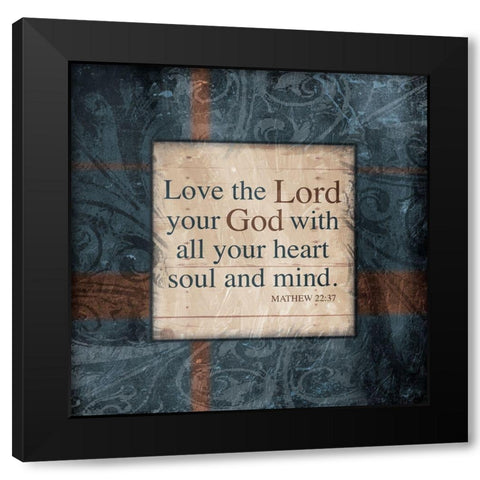 Lord God Black Modern Wood Framed Art Print with Double Matting by Villa, Mlli