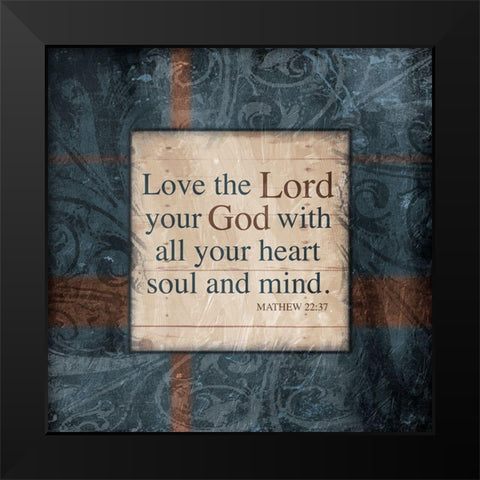 Lord God Black Modern Wood Framed Art Print by Villa, Mlli