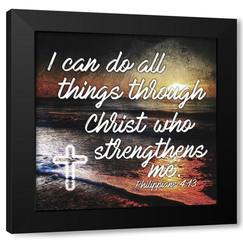 Strengthens Black Modern Wood Framed Art Print by Villa, Mlli