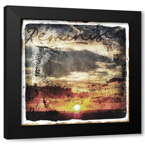 Reminisce Black Modern Wood Framed Art Print by Villa, Mlli