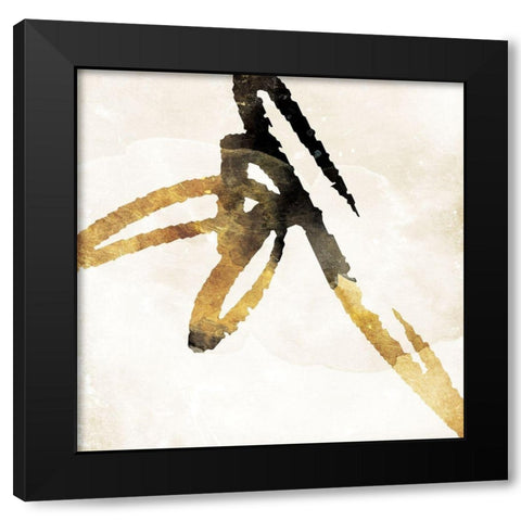 Line Scribble Black Modern Wood Framed Art Print with Double Matting by Villa, Milli