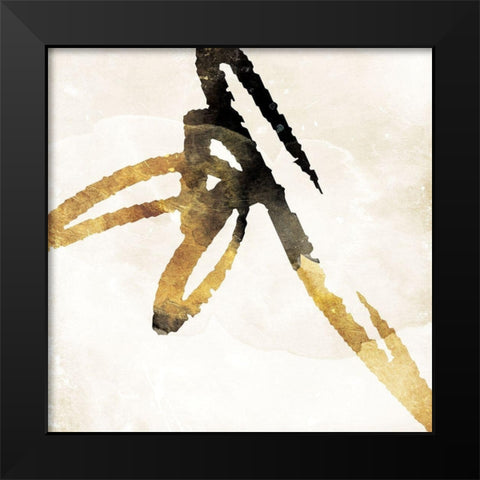 Line Scribble Black Modern Wood Framed Art Print by Villa, Milli
