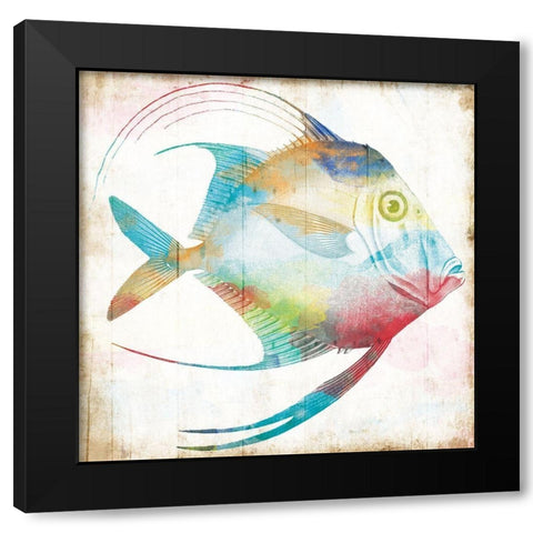 Who Me Black Modern Wood Framed Art Print by Villa, Mlli