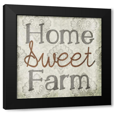Home Sweet Farm Black Modern Wood Framed Art Print by Villa, Milli