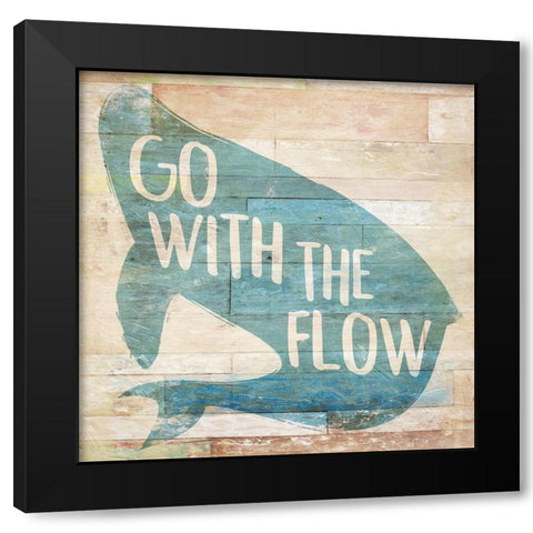 Flow Black Modern Wood Framed Art Print with Double Matting by Villa, Mlli