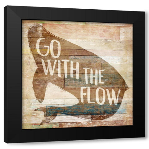Flow Burned Black Modern Wood Framed Art Print with Double Matting by Villa, Mlli