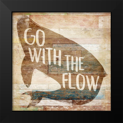 Flow Burned Black Modern Wood Framed Art Print by Villa, Mlli