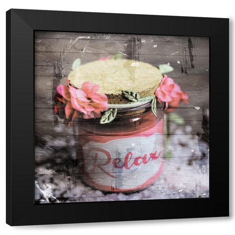 Relaxing Candle Black Modern Wood Framed Art Print with Double Matting by Villa, Mlli