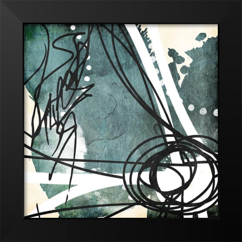 Blue Lines Day Two Black Modern Wood Framed Art Print by Villa, Milli
