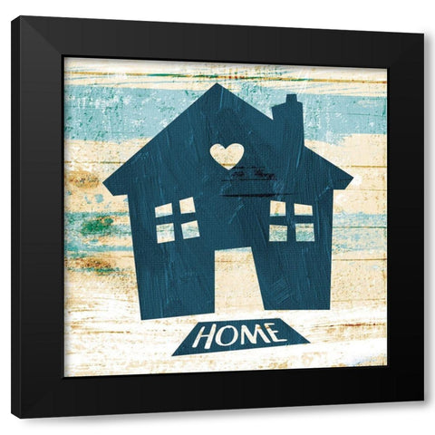 Home Black Modern Wood Framed Art Print by Villa, Mlli