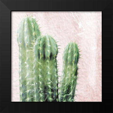 Three Cacti Black Modern Wood Framed Art Print by Villa, Mlli