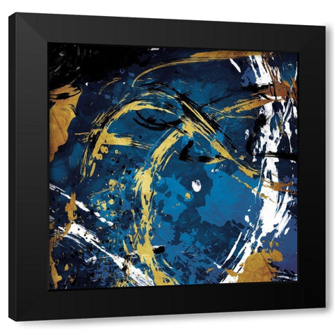 Swish Around Black Modern Wood Framed Art Print with Double Matting by Villa, Mlli