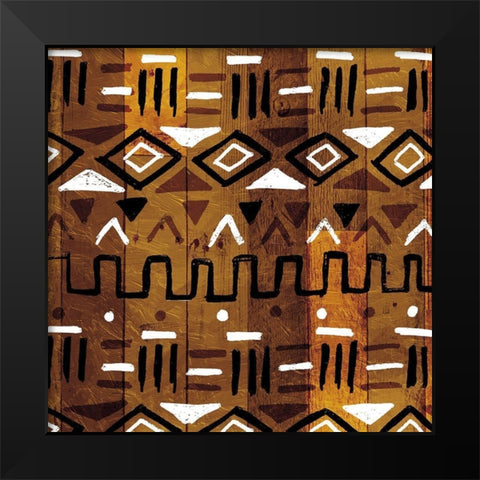 Wood Tribe Black Modern Wood Framed Art Print by Villa, Mlli